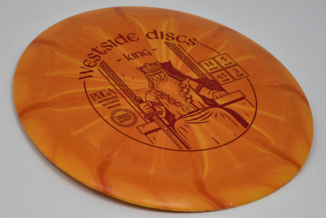 Buy Orange Westside Origio Burst King Distance Driver Disc Golf Disc (Frisbee Golf Disc) at Skybreed Discs Online Store
