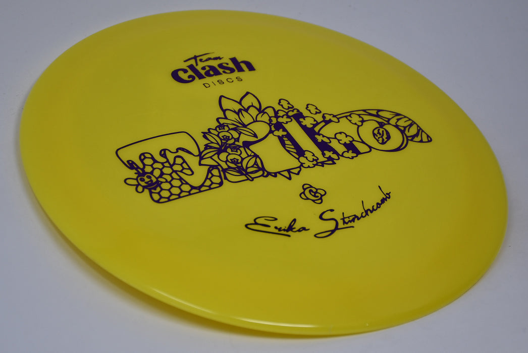 Buy Yellow Clash STEADY Salt Erika's Favorites Distance Driver Disc Golf Disc (Frisbee Golf Disc) at Skybreed Discs Online Store