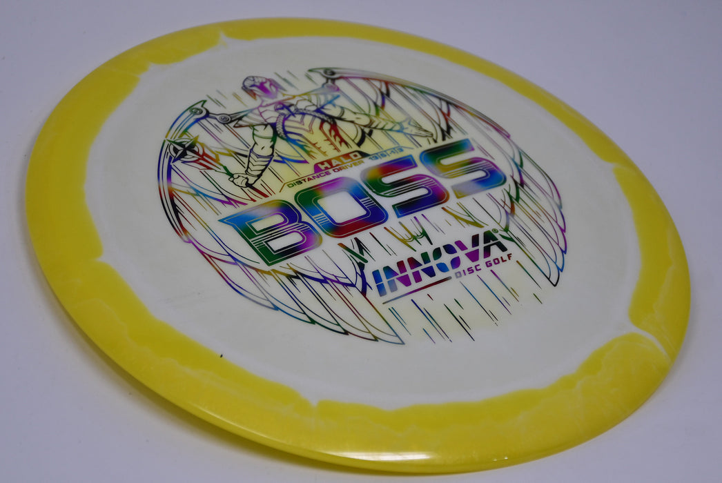 Buy White Innova Halo Star Boss Distance Driver Disc Golf Disc (Frisbee Golf Disc) at Skybreed Discs Online Store
