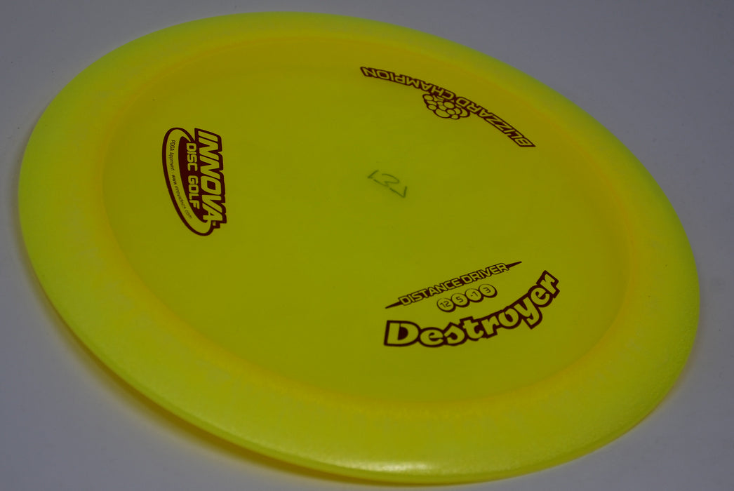 Buy Yellow Innova Blizzard Champion Destroyer Distance Driver Disc Golf Disc (Frisbee Golf Disc) at Skybreed Discs Online Store