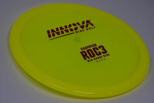 Buy Yellow Innova Champion Roc3 Midrange Disc Golf Disc (Frisbee Golf Disc) at Skybreed Discs Online Store