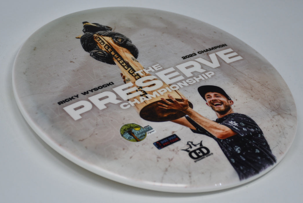 Buy White Dynamic Fuzion Emac Truth Ricky Wysocki Perserve Championship 2023 DyeMax Midrange Disc Golf Disc (Frisbee Golf Disc) at Skybreed Discs Online Store