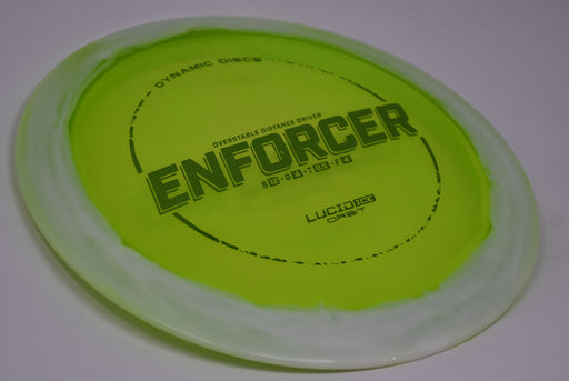 Buy Yellow Dynamic Lucid Ice Orbit Enforcer Distance Driver Disc Golf Disc (Frisbee Golf Disc) at Skybreed Discs Online Store