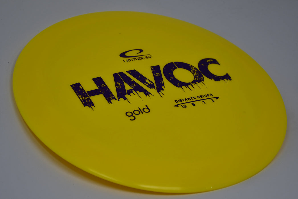 Buy Yellow Latitude 64 Gold Havoc Distance Driver Disc Golf Disc (Frisbee Golf Disc) at Skybreed Discs Online Store