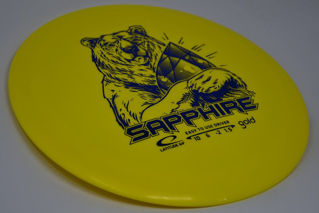 Buy Yellow Latitude 64 Gold Sapphire Distance Driver Disc Golf Disc (Frisbee Golf Disc) at Skybreed Discs Online Store