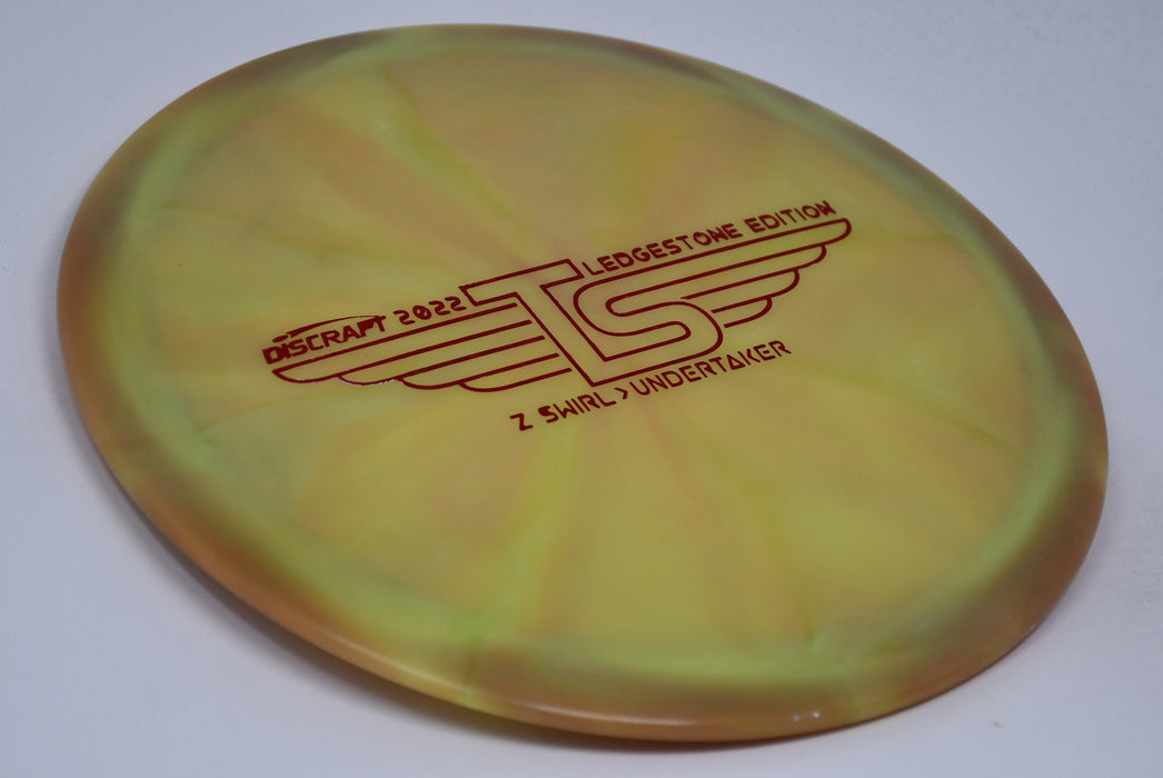 Buy Yellow Discraft LE Z Swirl Tour Series Undertaker Ledgestone 2022 Distance Driver Disc Golf Disc (Frisbee Golf Disc) at Skybreed Discs Online Store