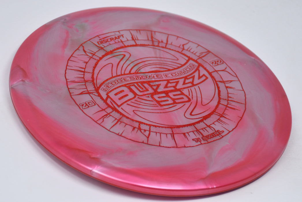 Buy Red Discraft LE Titanium Swirl Buzzz SS Ledgestone 2022 Midrange Disc Golf Disc (Frisbee Golf Disc) at Skybreed Discs Online Store