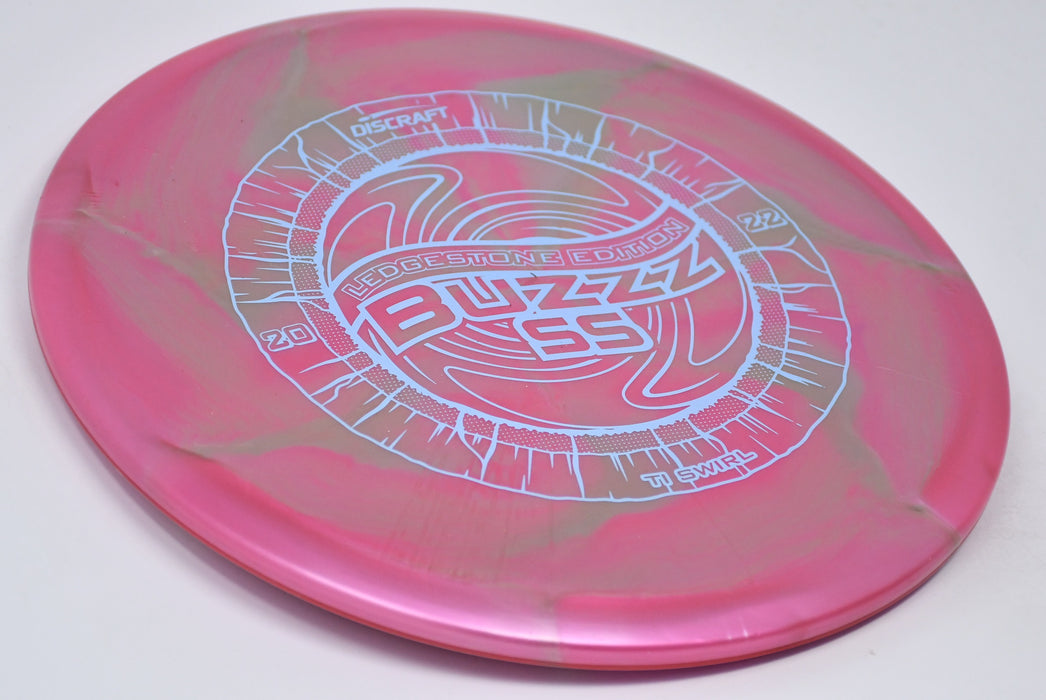 Buy Red Discraft LE Titanium Swirl Buzzz SS Ledgestone 2022 Midrange Disc Golf Disc (Frisbee Golf Disc) at Skybreed Discs Online Store