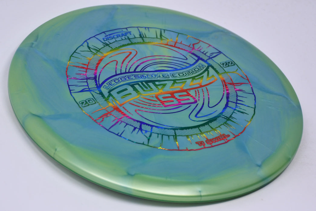 Buy Green Discraft LE Titanium Swirl Buzzz SS Ledgestone 2022 Midrange Disc Golf Disc (Frisbee Golf Disc) at Skybreed Discs Online Store