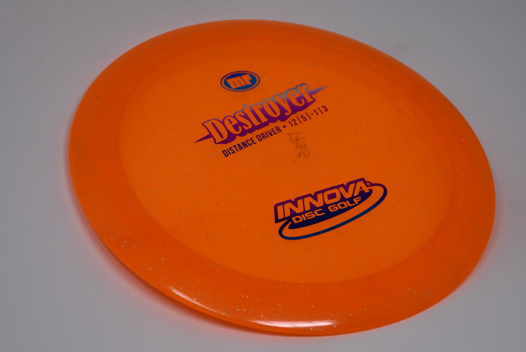 Buy Orange Innova Metal Flake Destroyer Distance Driver Disc Golf Disc (Frisbee Golf Disc) at Skybreed Discs Online Store