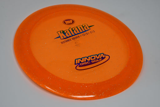 Buy Orange Innova Metal Flake Katana Distance Driver Disc Golf Disc (Frisbee Golf Disc) at Skybreed Discs Online Store