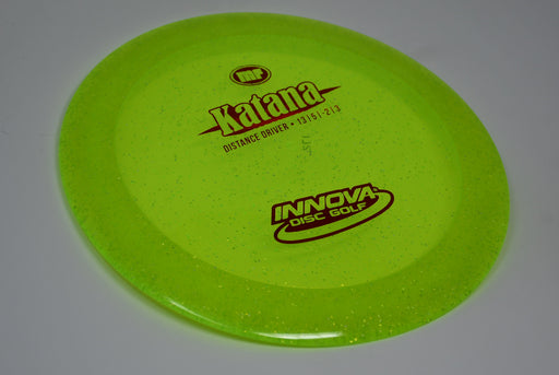 Buy Yellow Innova Metal Flake Katana Distance Driver Disc Golf Disc (Frisbee Golf Disc) at Skybreed Discs Online Store
