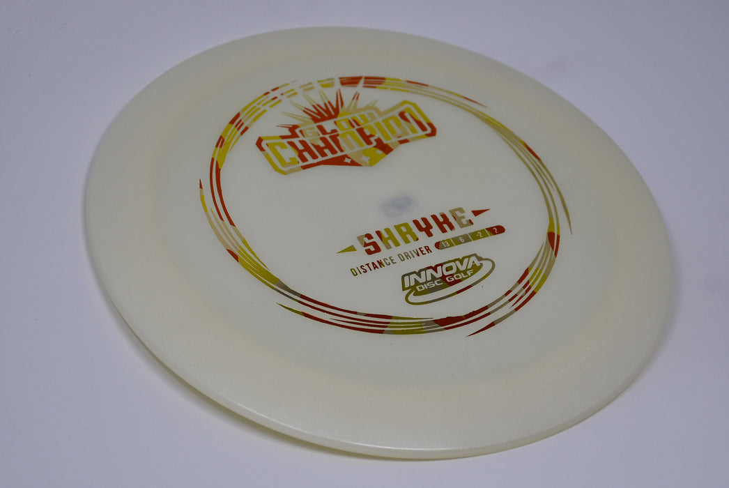 Buy White Innova Glow Champion Shryke Distance Driver Disc Golf Disc (Frisbee Golf Disc) at Skybreed Discs Online Store