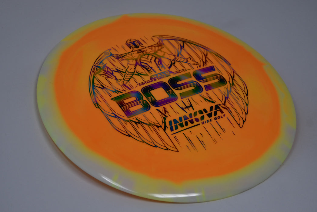 Buy Orange Innova Halo Star Boss Distance Driver Disc Golf Disc (Frisbee Golf Disc) at Skybreed Discs Online Store