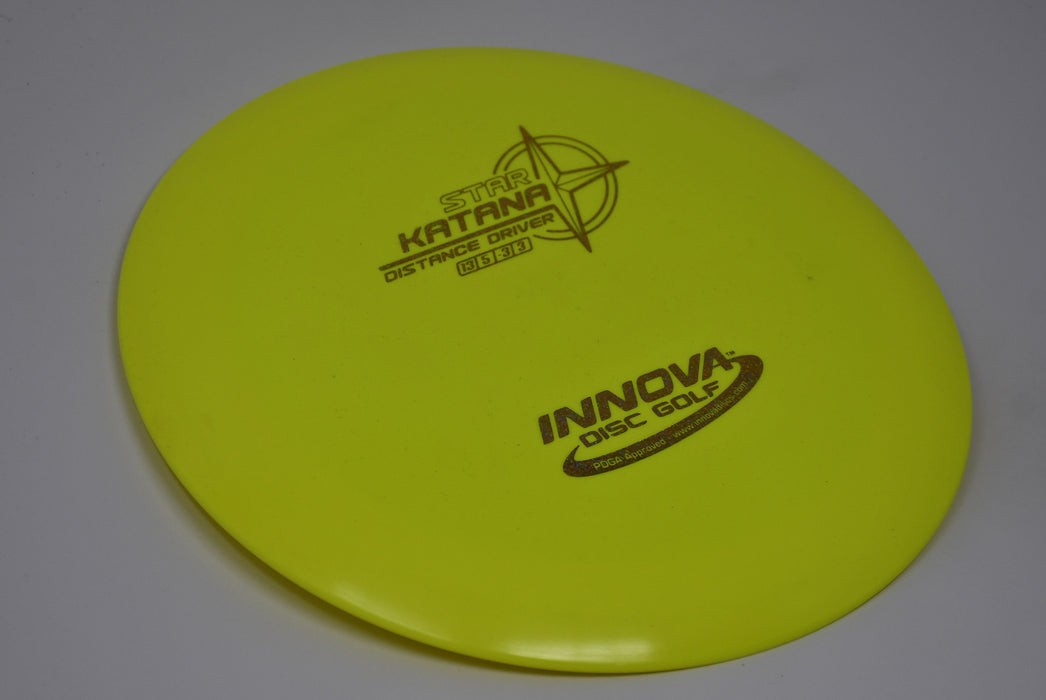 Buy Yellow Innova Star Katana Distance Driver Disc Golf Disc (Frisbee Golf Disc) at Skybreed Discs Online Store