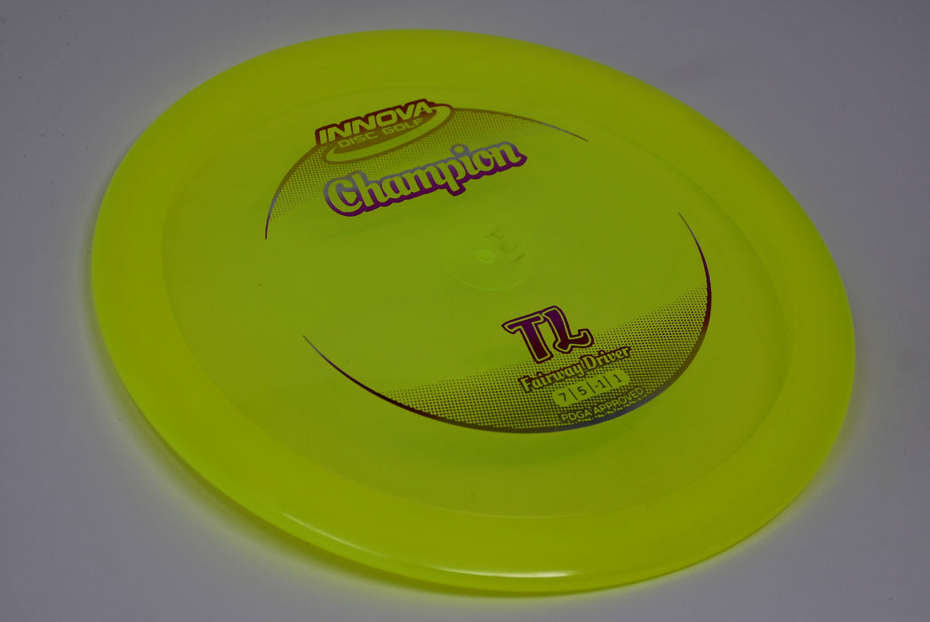 Buy Yellow Innova Champion TL Fairway Driver Disc Golf Disc (Frisbee Golf Disc) at Skybreed Discs Online Store