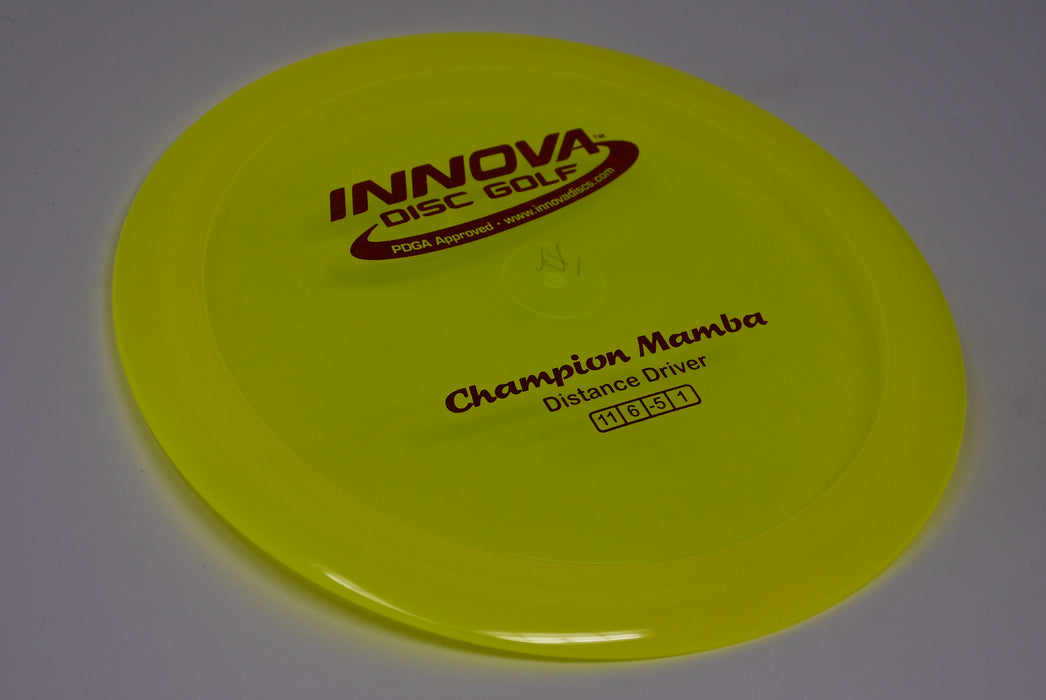 Buy Yellow Innova Champion Mamba Distance Driver Disc Golf Disc (Frisbee Golf Disc) at Skybreed Discs Online Store