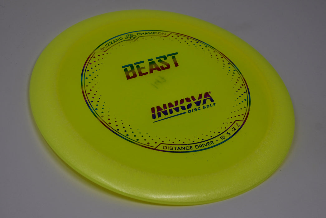 Buy Yellow Innova Blizzard Champion Beast Distance Driver Disc Golf Disc (Frisbee Golf Disc) at Skybreed Discs Online Store