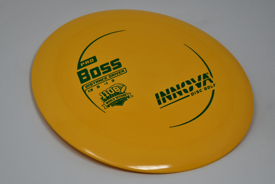 Buy Yellow Innova Pro Boss Distance Driver Disc Golf Disc (Frisbee Golf Disc) at Skybreed Discs Online Store