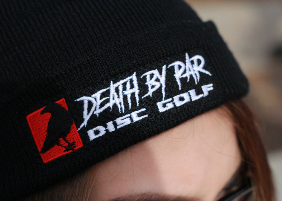 Death By Par Disc Golf Beanie Knit