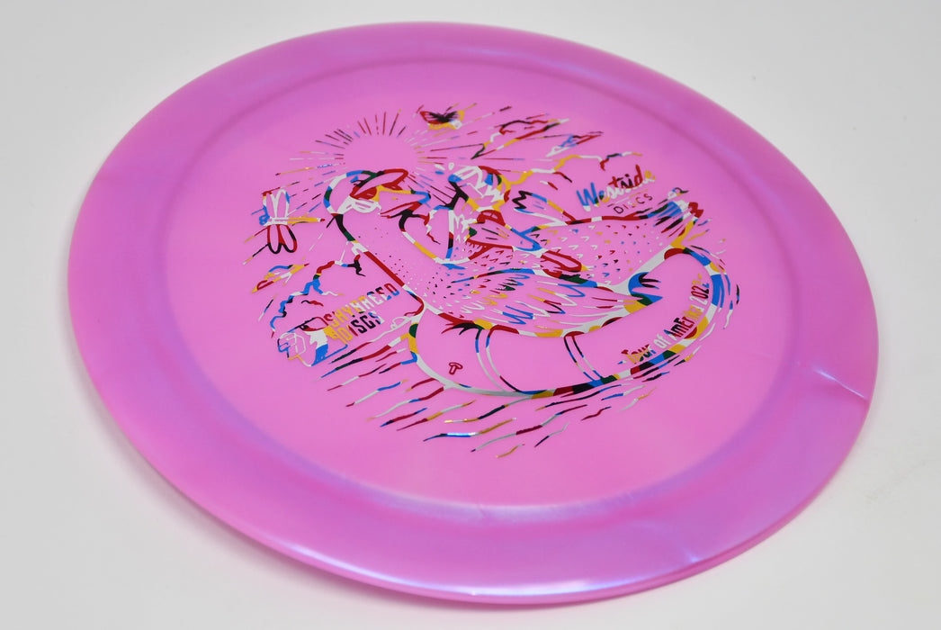Buy Pink Latitude 64 Opto Chameleon Stiletto Erika Stinchcomb Summer 2022 Distance Driver Disc Golf Disc (Frisbee Golf Disc) at Skybreed Discs Online Store