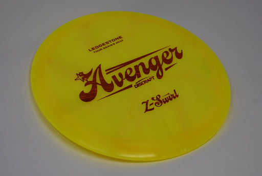 Buy Yellow Discraft LE Z Swirl Tour Series Avenger Ledgestone 2022 Distance Driver Disc Golf Disc (Frisbee Golf Disc) at Skybreed Discs Online Store