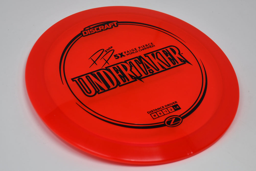 Buy Red Discraft Z Undertaker Paige Pierce 5x Signature Distance Driver Disc Golf Disc (Frisbee Golf Disc) at Skybreed Discs Online Store