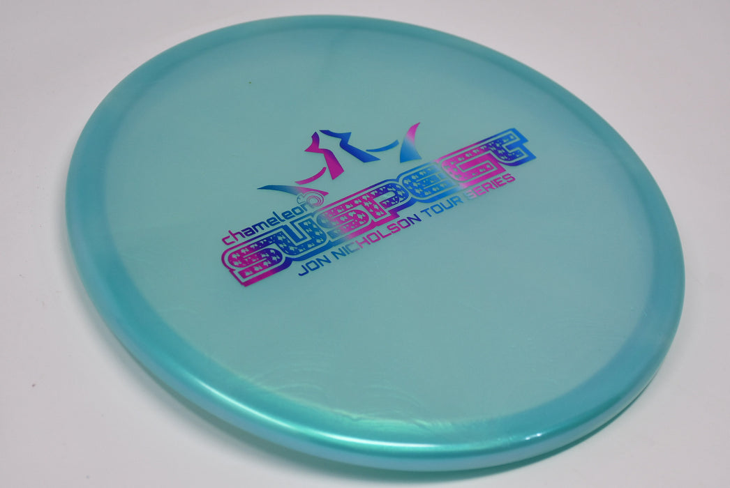 Buy Blue Dynamic Lucid Chameleon Suspect Jon Nocholson Tour Series Putt and Approach Disc Golf Disc (Frisbee Golf Disc) at Skybreed Discs Online Store