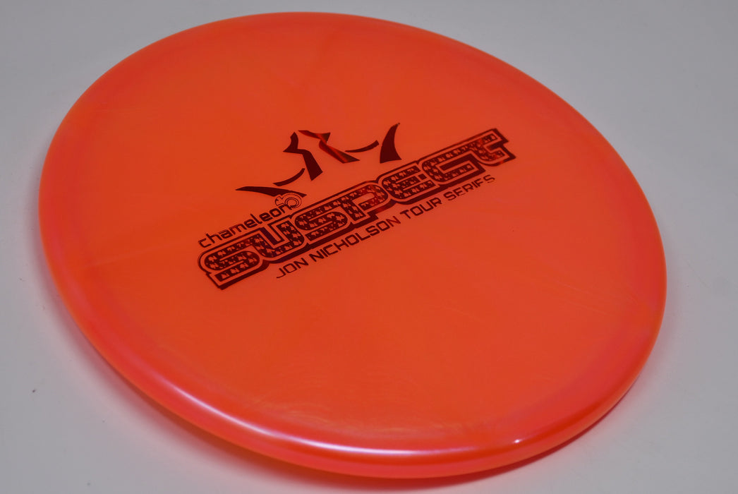 Buy Orange Dynamic Lucid Chameleon Suspect Jon Nocholson Tour Series Putt and Approach Disc Golf Disc (Frisbee Golf Disc) at Skybreed Discs Online Store