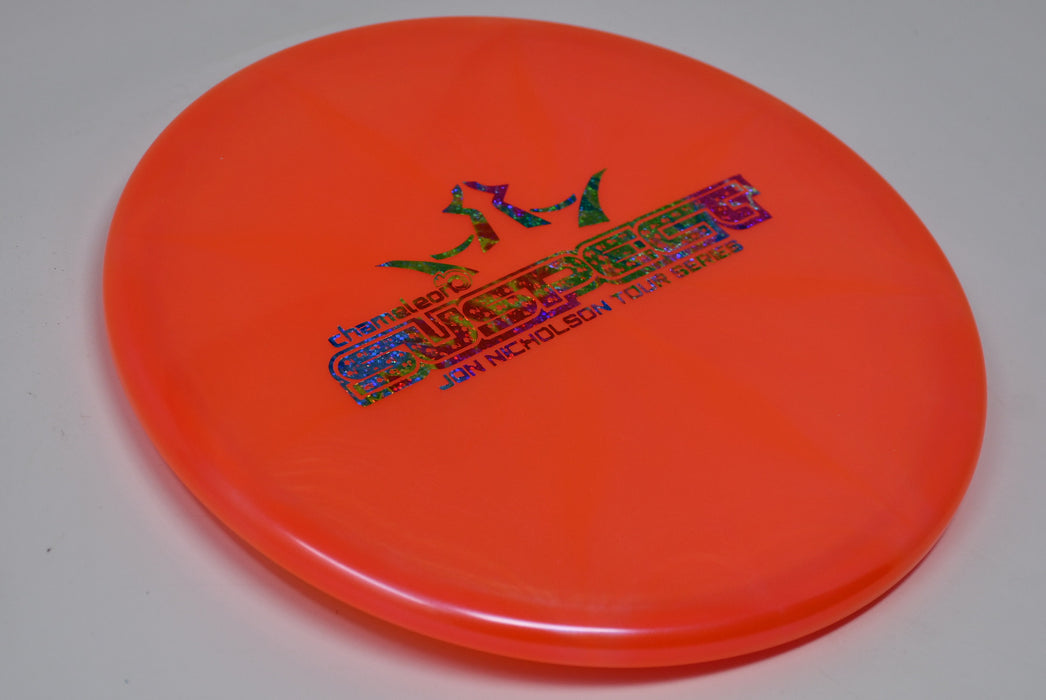 Buy Orange Dynamic Lucid Chameleon Suspect Jon Nocholson Tour Series Putt and Approach Disc Golf Disc (Frisbee Golf Disc) at Skybreed Discs Online Store
