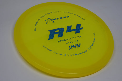 Buy Yellow Prodigy 400 A4 Putt and Approach Disc Golf Disc (Frisbee Golf Disc) at Skybreed Discs Online Store