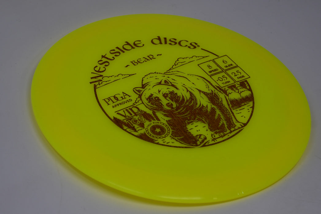 Buy Yellow Westside VIP Ice Bear First Run Fairway Driver Disc Golf Disc (Frisbee Golf Disc) at Skybreed Discs Online Store