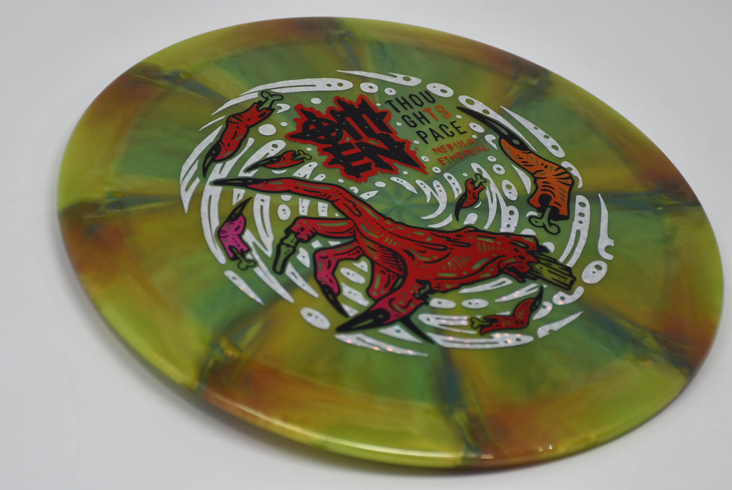 Buy Green Thought Space Nebula Ethereal Omen Distance Driver Disc Golf Disc (Frisbee Golf Disc) at Skybreed Discs Online Store