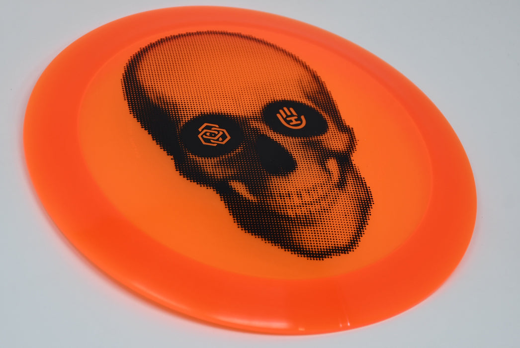 Buy Orange Westside VIP Ice Destiny HSCo Skull Stamp Distance Driver Disc Golf Disc (Frisbee Golf Disc) at Skybreed Discs Online Store