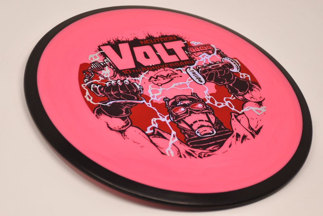 Buy Pink MVP Neutron Volt SE 10th Anniversary Fairway Driver Disc Golf Disc (Frisbee Golf Disc) at Skybreed Discs Online Store