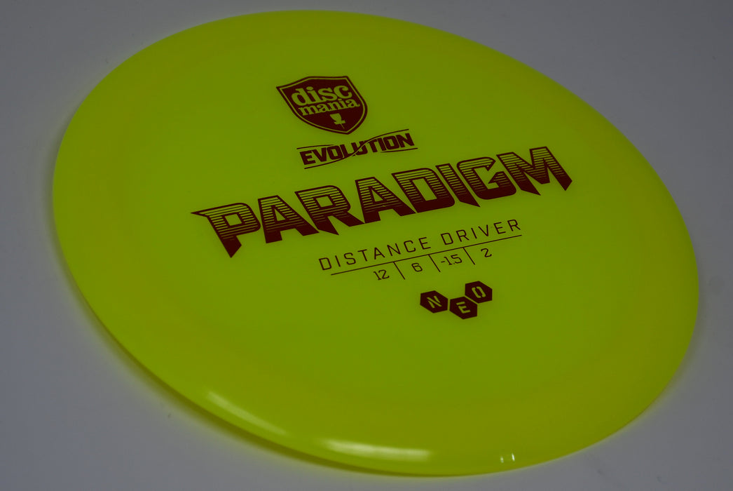 Buy Yellow Discmania Neo Paradigm Distance Driver Disc Golf Disc (Frisbee Golf Disc) at Skybreed Discs Online Store
