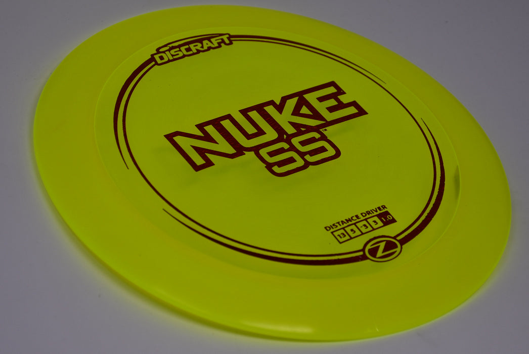 Buy Yellow Discraft Z Nuke SS Distance Driver Disc Golf Disc (Frisbee Golf Disc) at Skybreed Discs Online Store