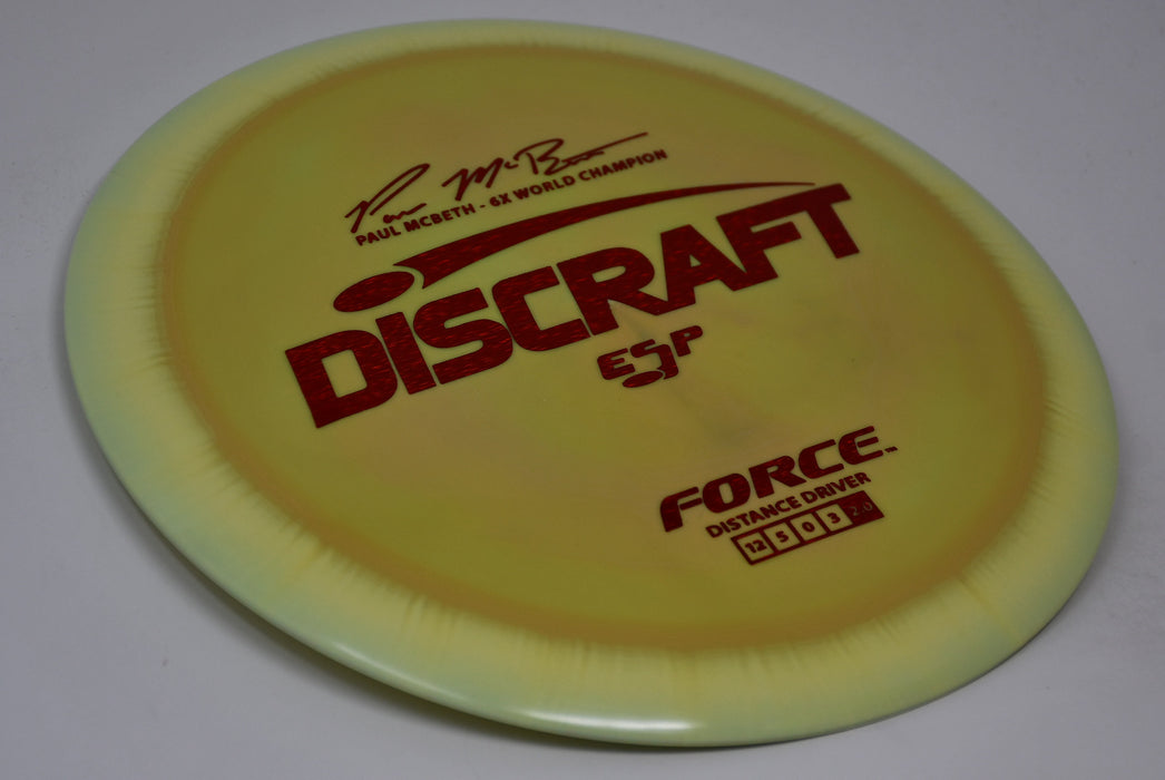 Buy Green Discraft ESP Force Paul McBeth 6x Signature Distance Driver Disc Golf Disc (Frisbee Golf Disc) at Skybreed Discs Online Store