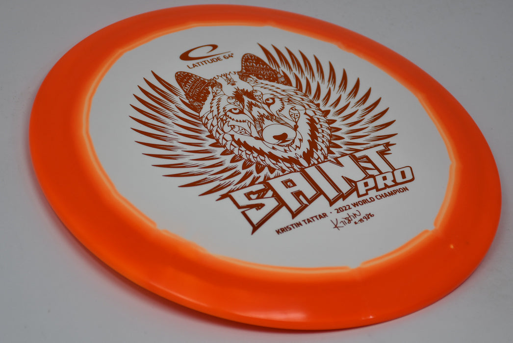 Buy Orange Latitude 64 Gold Orbit Saint Pro World Champion Kristin Tattar Fairway Driver Disc Golf Disc (Frisbee Golf Disc) at Skybreed Discs Online Store