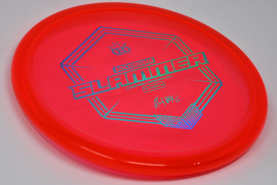 Buy Red Dynamic Lucid Ice Sockibomb Slammer Ricky Wysocki 2x Signature Putt and Approach Disc Golf Disc (Frisbee Golf Disc) at Skybreed Discs Online Store