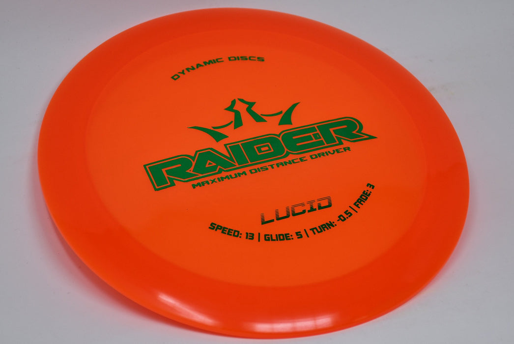 Buy Orange Dynamic Lucid Raider Distance Driver Disc Golf Disc (Frisbee Golf Disc) at Skybreed Discs Online Store