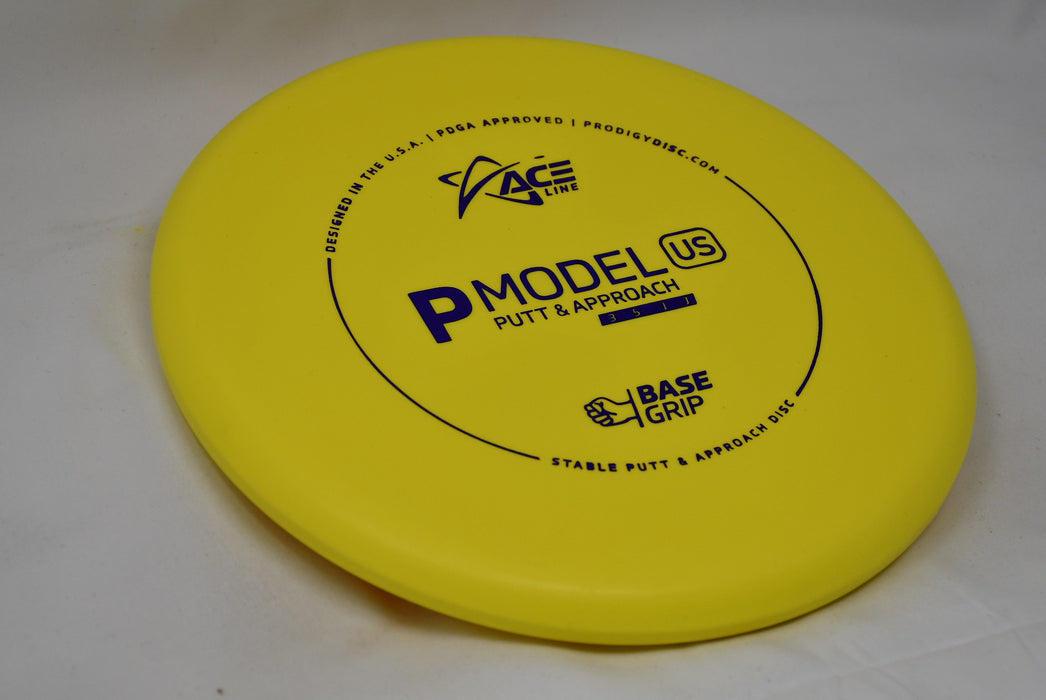 Buy Yellow Prodigy BaseGrip P Model US Putt and Approach Disc Golf Disc (Frisbee Golf Disc) at Skybreed Discs Online Store