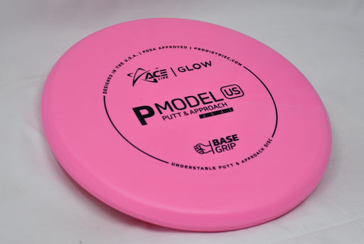 Buy Pink Prodigy Glow BaseGrip P Model US Putt and Approach Disc Golf Disc (Frisbee Golf Disc) at Skybreed Discs Online Store