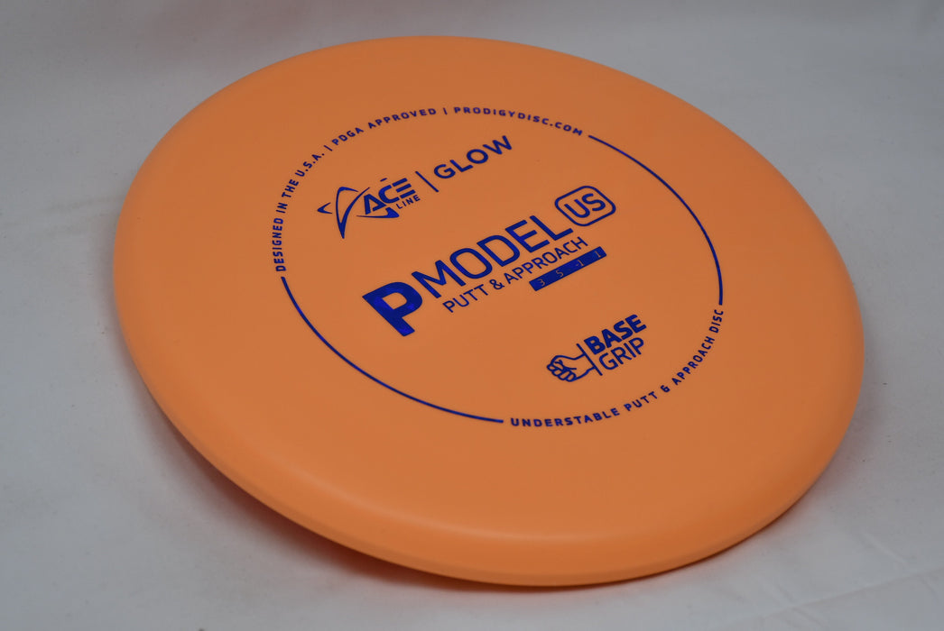 Buy Orange Prodigy Glow BaseGrip P Model US Putt and Approach Disc Golf Disc (Frisbee Golf Disc) at Skybreed Discs Online Store