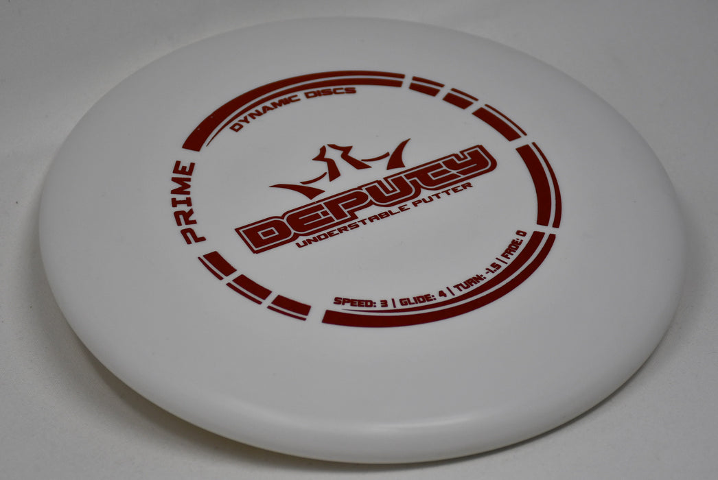Buy White Dynamic Prime Deputy Putt and Approach Disc Golf Disc (Frisbee Golf Disc) at Skybreed Discs Online Store
