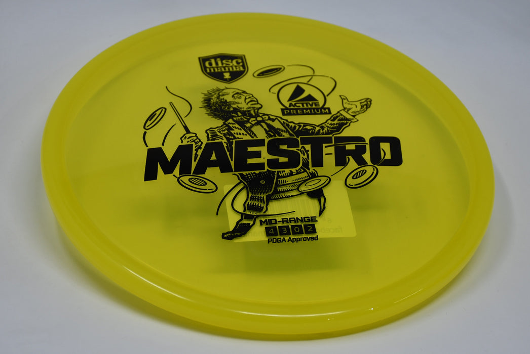Buy Yellow Discmania Active Premium Maestro Midrange Disc Golf Disc (Frisbee Golf Disc) at Skybreed Discs Online Store