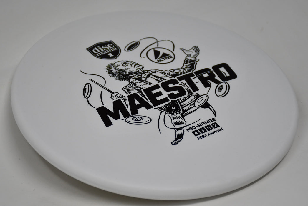 Buy White Discmania Active Maestro Midrange Disc Golf Disc (Frisbee Golf Disc) at Skybreed Discs Online Store