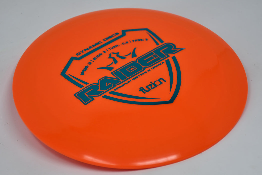 Buy Orange Dynamic Fuzion Raider Distance Driver Disc Golf Disc (Frisbee Golf Disc) at Skybreed Discs Online Store