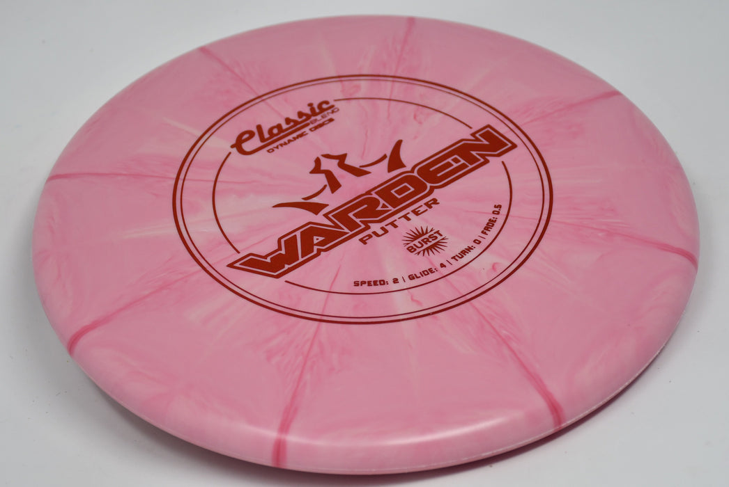 Buy Pink Dynamic Classic Blend Burst Warden Putt and Approach Disc Golf Disc (Frisbee Golf Disc) at Skybreed Discs Online Store