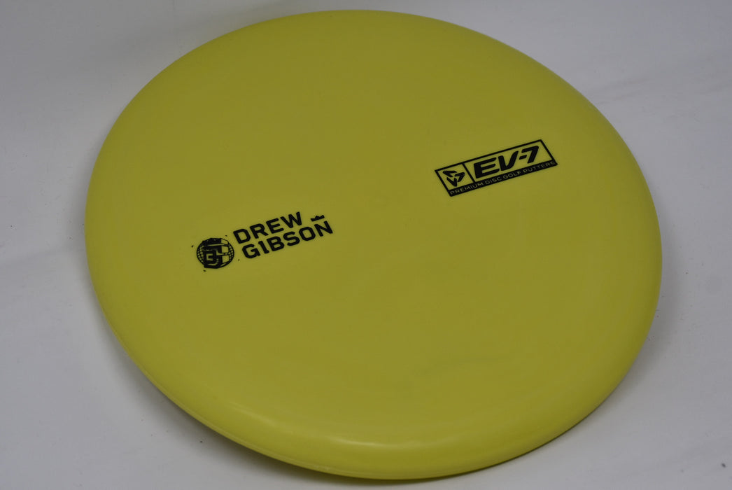 Buy Yellow EV-7 OG Medium Penrose Drew Gibson Putt and Approach Disc Golf Disc (Frisbee Golf Disc) at Skybreed Discs Online Store